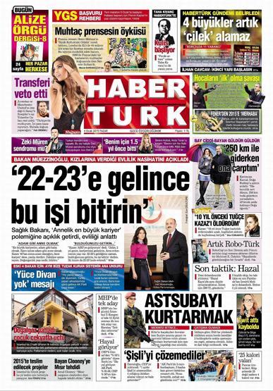 04 Ocak 2015 (Gazete manşetleri)