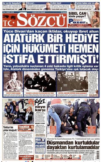 04 Ocak 2015 (Gazete manşetleri)