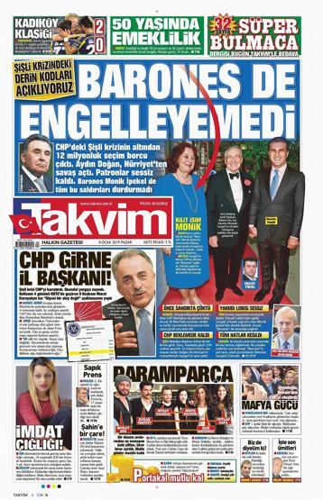 04 Ocak 2015 (Gazete manşetleri)