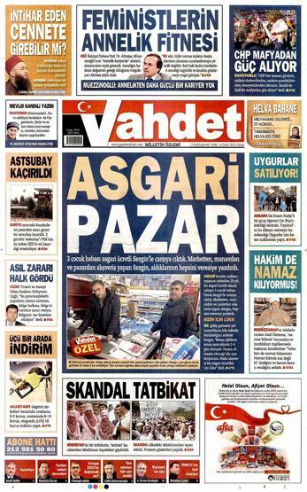 04 Ocak 2015 (Gazete manşetleri)