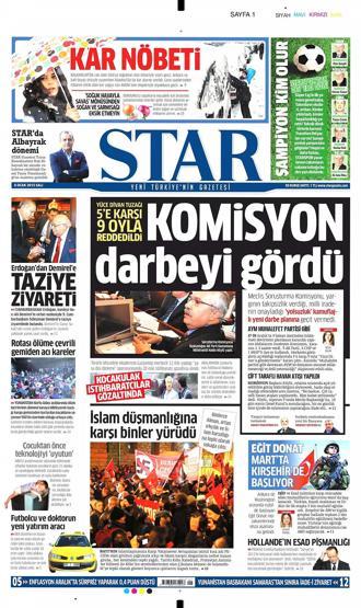 Gazete manşetleri (06 Ocak 2015)