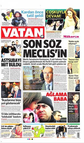 Gazete manşetleri (06 Ocak 2015)