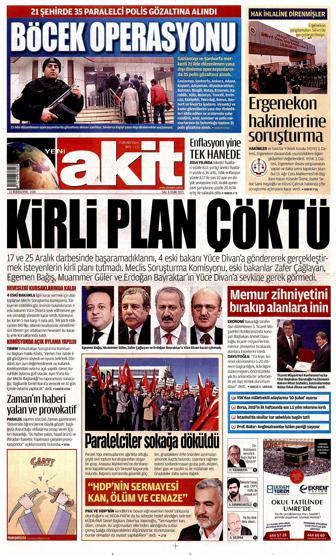 Gazete manşetleri (06 Ocak 2015)