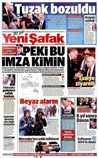 Gazete manşetleri (06 Ocak 2015)