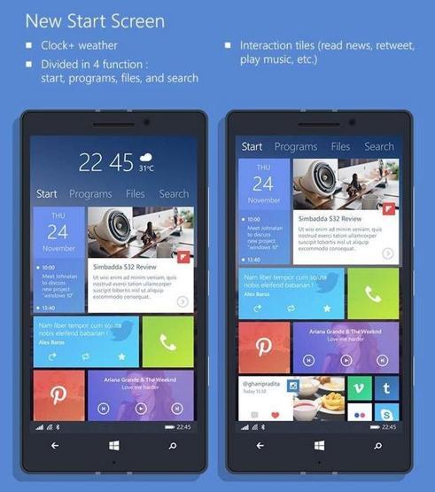 Windows 10 ceplerde nasıl görünecek