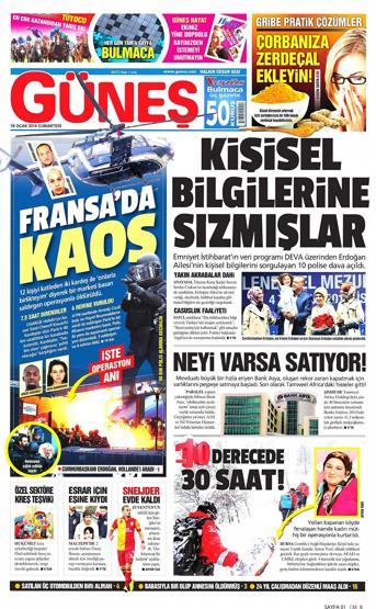Gazete manşetleri