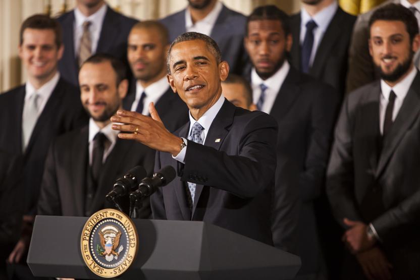 Obama San Antonio Spursu Beyaz Sarayda ağırladı