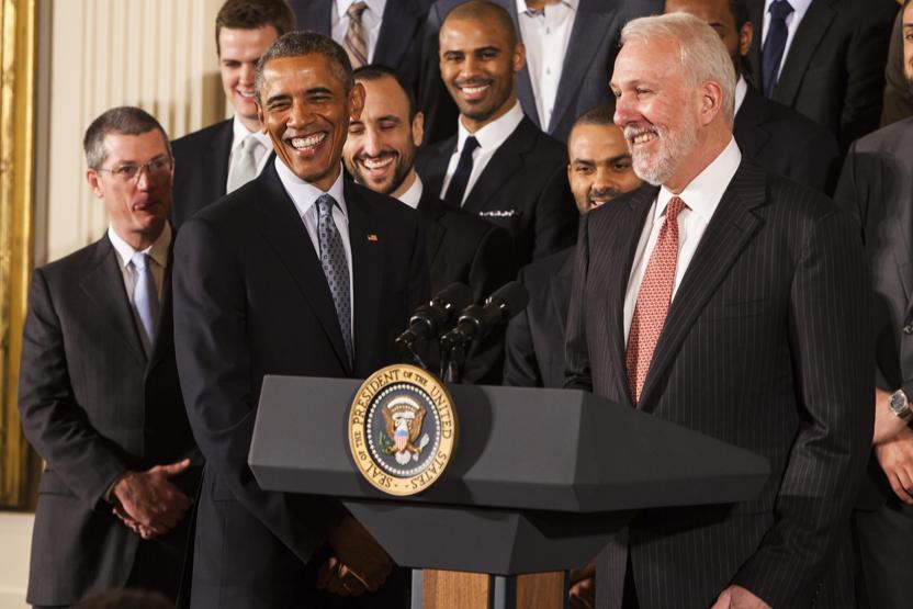 Obama San Antonio Spursu Beyaz Sarayda ağırladı