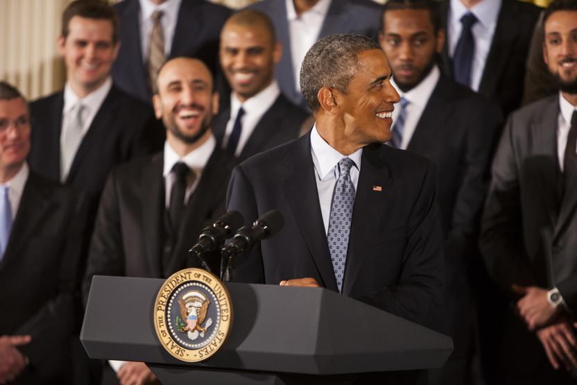 Obama San Antonio Spursu Beyaz Sarayda ağırladı