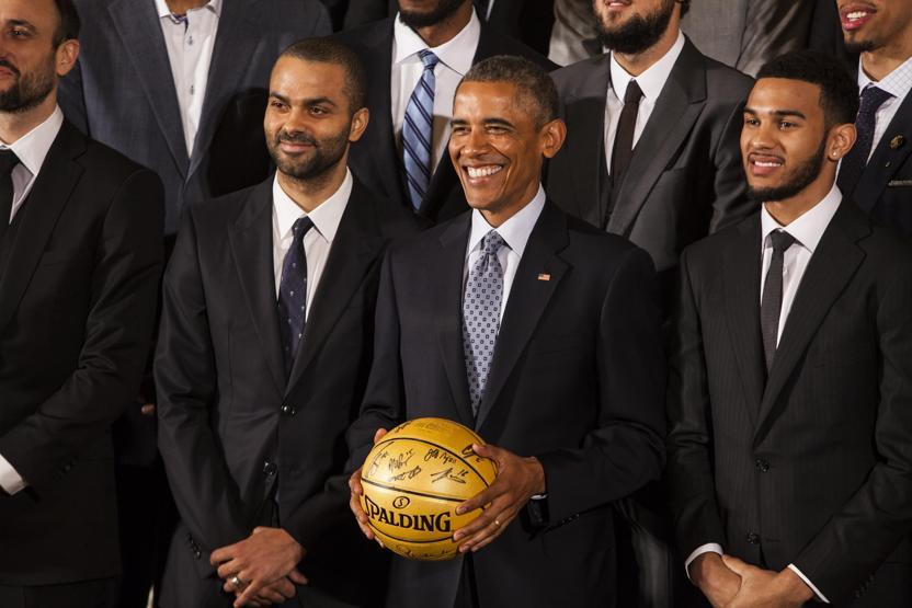 Obama San Antonio Spursu Beyaz Sarayda ağırladı