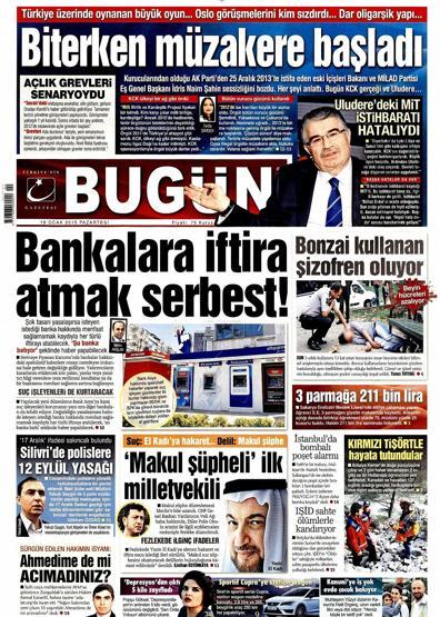 Gazete manşetleri (19 Ocak 2015)