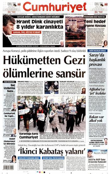 Gazete manşetleri (19 Ocak 2015)