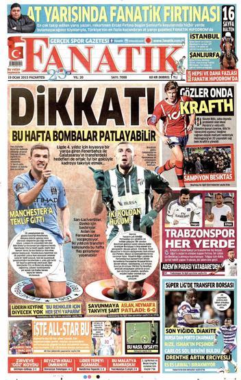 Gazete manşetleri (19 Ocak 2015)