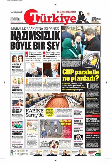 Gazete manşetleri (19 Ocak 2015)