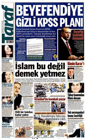 Gazete manşetleri (19 Ocak 2015)