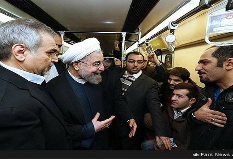 Hasan Ruhani metroyla işe gitti