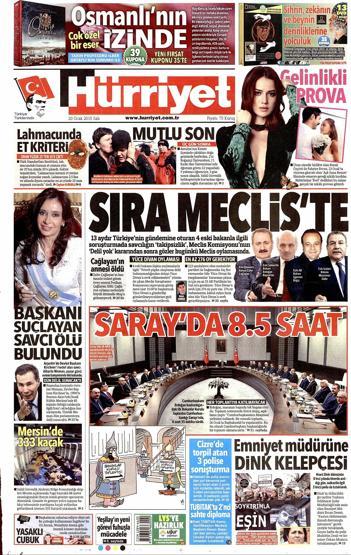 Gazete manşetleri (20 Ocak 2015)