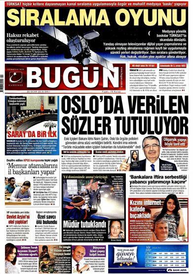 Gazete manşetleri (20 Ocak 2015)