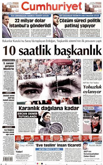 Gazete manşetleri (20 Ocak 2015)