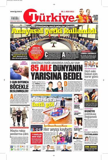 Gazete manşetleri (20 Ocak 2015)
