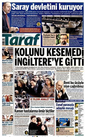 Gazete manşetleri (20 Ocak 2015)