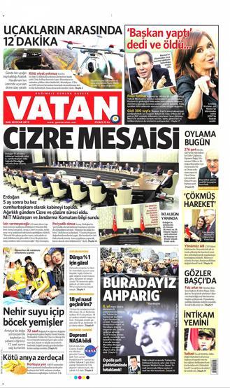 Gazete manşetleri (20 Ocak 2015)