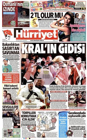 Gazete manşetleri (24.01.2015)