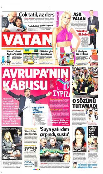 Gazete manşetleri (24.01.2015)