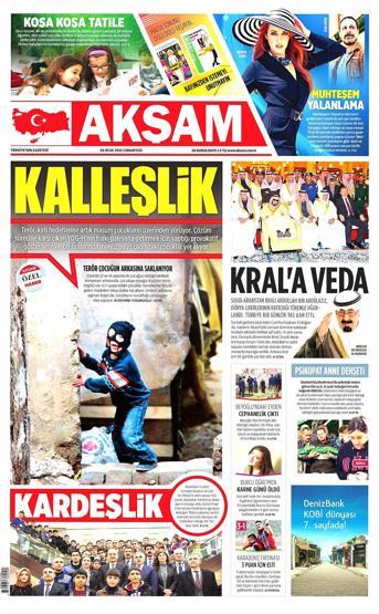 Gazete manşetleri (24.01.2015)