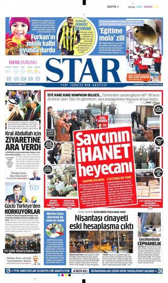 Gazete manşetleri (24.01.2015)