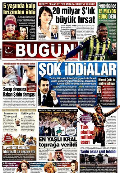 Gazete manşetleri (24.01.2015)