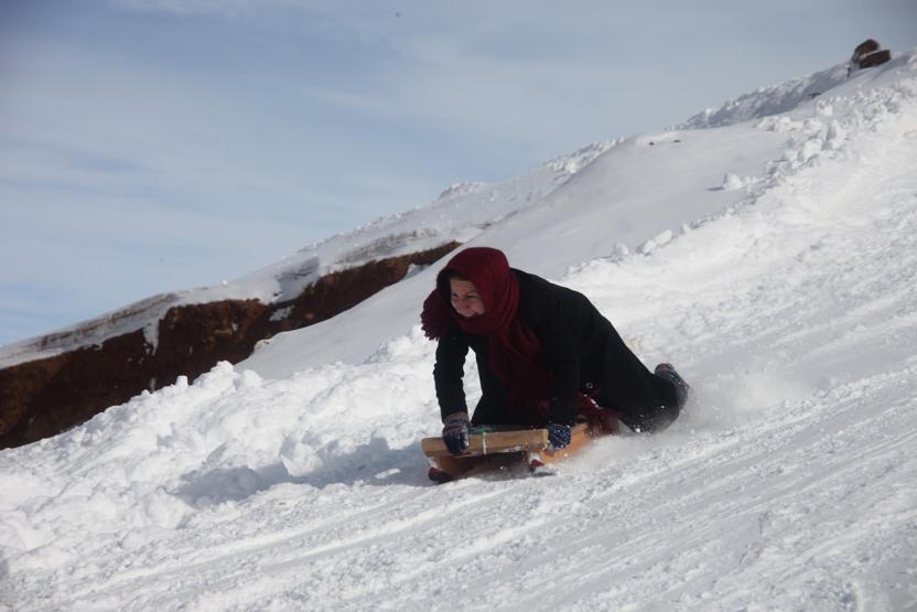Hakkari dağları, snowboardla tanıştı