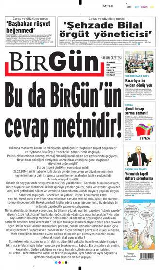 Gazete manşetleri (30.01.2015)