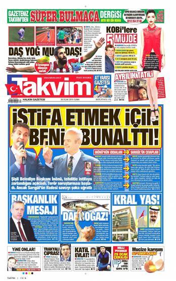 Gazete manşetleri (30.01.2015)