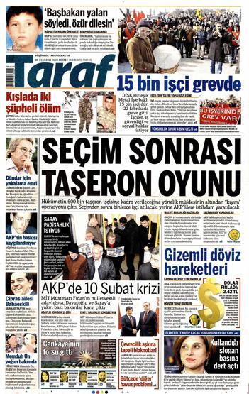 Gazete manşetleri (30.01.2015)