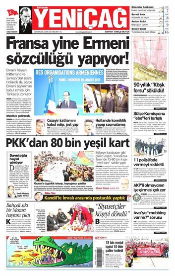 Gazete manşetleri (30.01.2015)