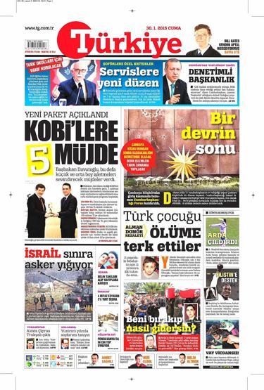 Gazete manşetleri (30.01.2015)