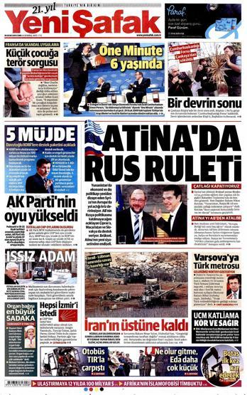 Gazete manşetleri (30.01.2015)