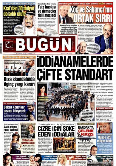 Gazete manşetleri (31.01.2015)