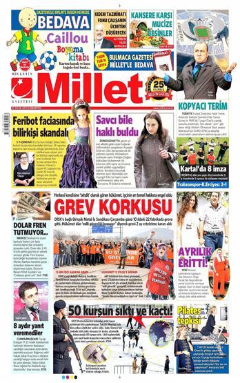 Gazete manşetleri (31.01.2015)