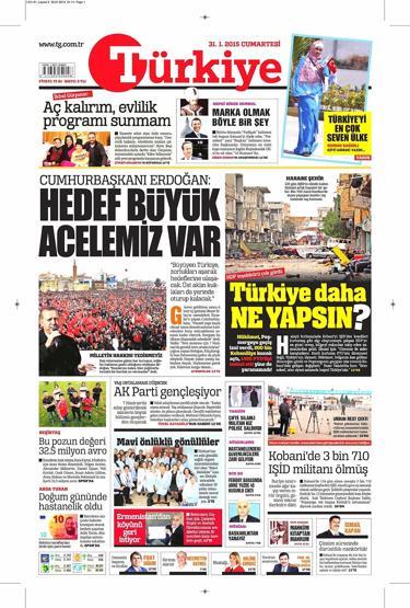 Gazete manşetleri (31.01.2015)