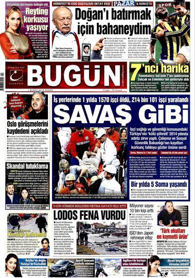 Gazete manşetleri (01.02.2015)