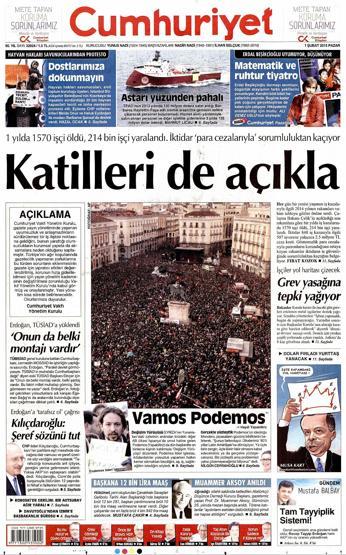 Gazete manşetleri (01.02.2015)