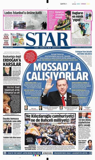 Gazete manşetleri (01.02.2015)