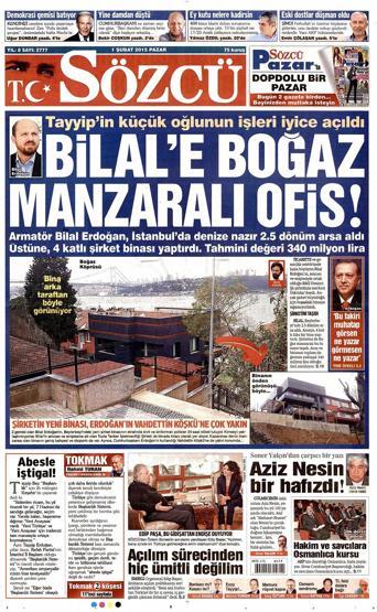 Gazete manşetleri (01.02.2015)