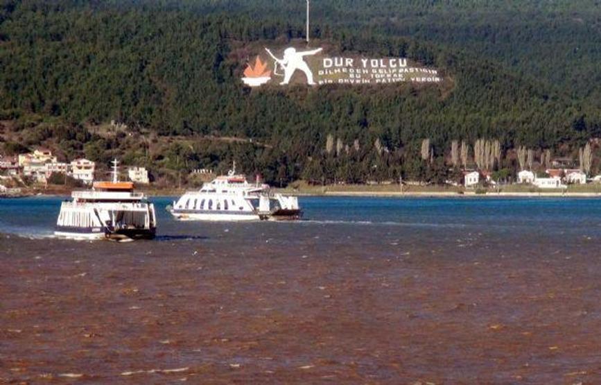 Lodos Çanakkale Boğazını bu hale getirdi