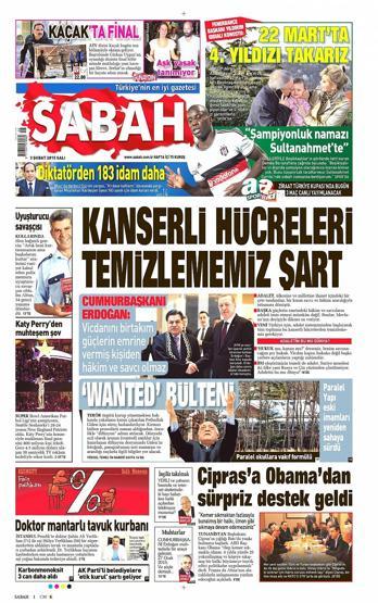 Gazete manşetleri (03.02.2015)