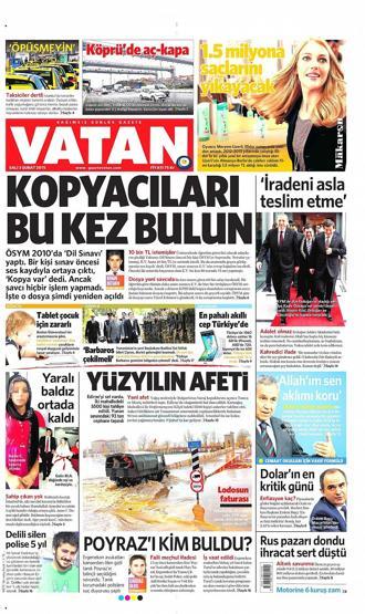 Gazete manşetleri (03.02.2015)
