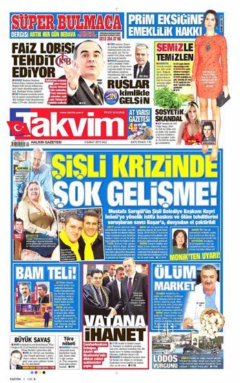 Gazete manşetleri (03.02.2015)
