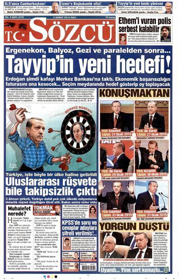 Gazete manşetleri (03.02.2015)